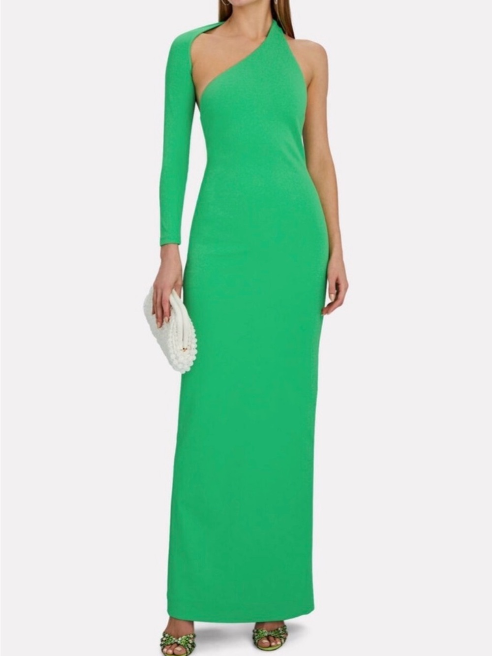 Solace London Saren Green One Shoulder Maxi Gown Formal Dress NWOT Size 6 - Picture 8 of 8